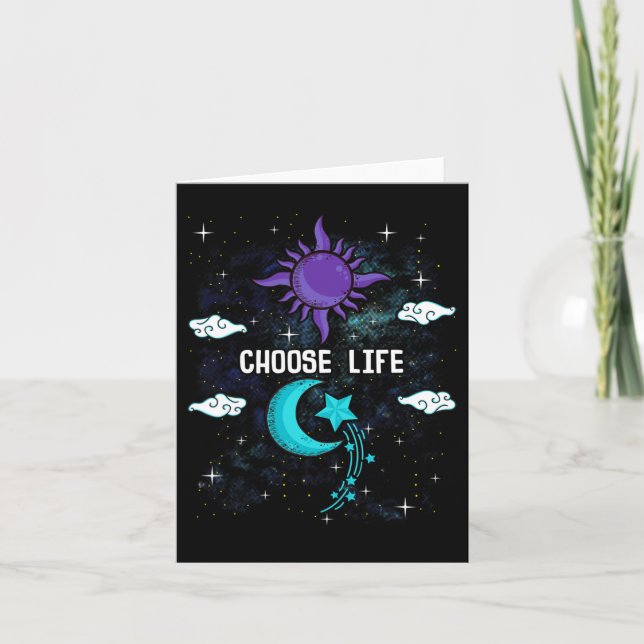 Suizidprävention Bewusstsein Semicolon Choose Life Karte (Vorderseite)