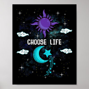 Suizidprävention Bewusstsein Semicolon Choose Life Poster
