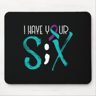 Suizidprävention Bewusstsein Semicolon sechs Unter Mousepad