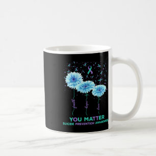 Suizidprävention Bewusstsein Sonnenblume Band Sie Kaffeetasse