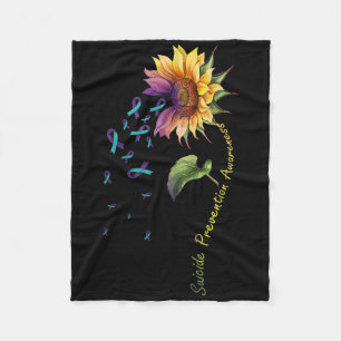 Suizidprävention Bewusstsein Sonnenblume Fleecedecke