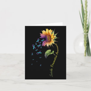 Suizidprävention Bewusstsein Sonnenblume Karte