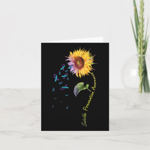 Suizidprävention Bewusstsein Sonnenblume Karte