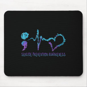 Suizidprävention Bewusstsein Woche Shirt Herzschla Mousepad
