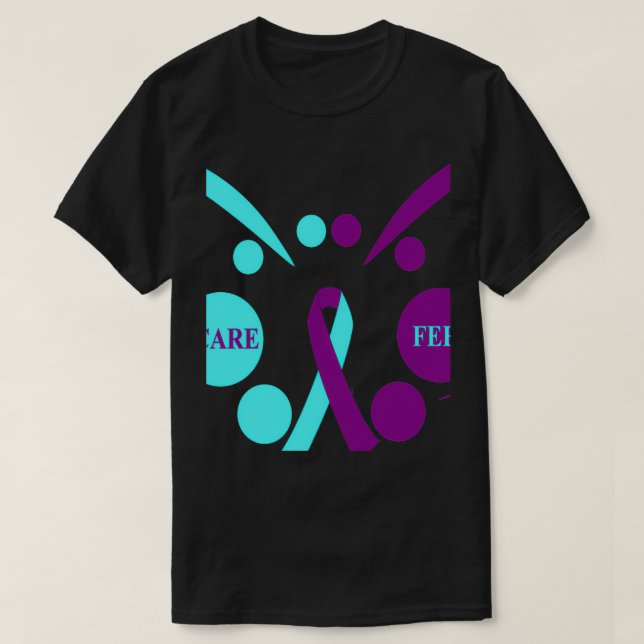 Suizidprävention Bewusstseinsbildung Schmetterling T-Shirt (Design vorne)