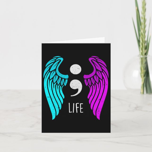 Suizidprävention Bewusstseinsbildung Wings Angel S Karte (Vorderseite)