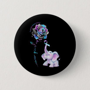 Suizidprävention Blume Elephant Ribbo Button