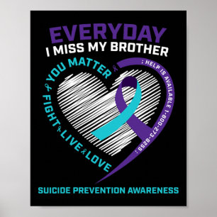 Suizidprävention Bruder Männer Frauen Selbstmord Poster