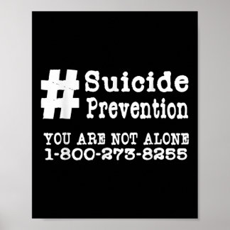 Suizidprävention Hashtag Tshirt _ Psychische Gesun Poster