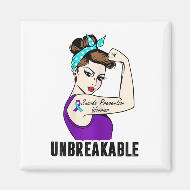 Suizidprävention Krieger unzerbrechlich Perfekter  Magnet (Vorne)