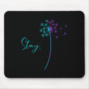 Suizidprävention Kronleuchter Aquamarin und Lila B Mousepad