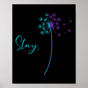 Suizidprävention Kronleuchter Aquamarin und Lila B Poster