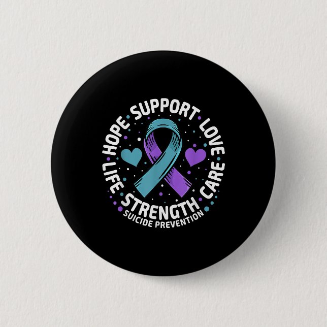 Suizidprävention Liebe Leben Selbstmord Button (Vorderseite)