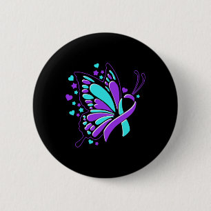 Suizidprävention Monat Schmetterling Ribbo Button