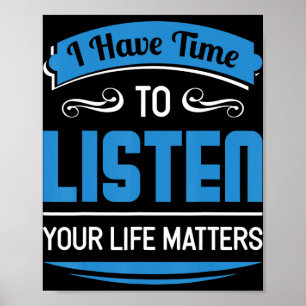 Suizidprävention Psychischer Gesundheitsberater un Poster