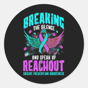 Suizidprävention Selbstmordbewusstsein Runder Aufkleber