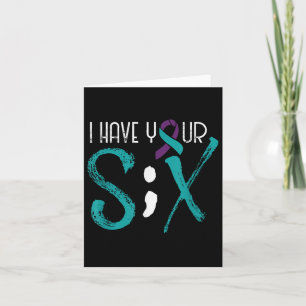Suizidprävention Shirt Bewusstsein Semicolon Six S Karte