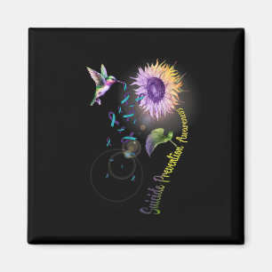Suizidprävention Sonnenblumen Hummingbird Magnet