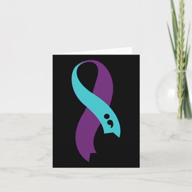 Suizidprävention Survivor Ribbon Pro-Life Top Karte (Vorderseite)