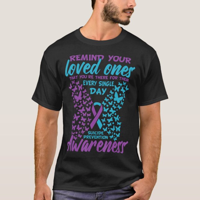 Suizidprävention und Bewusstseinsbildung Selbstmor T-Shirt (Vorderseite)