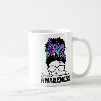 Suizidprävention Warrior Messy Bun Suicide Aware Kaffeetasse