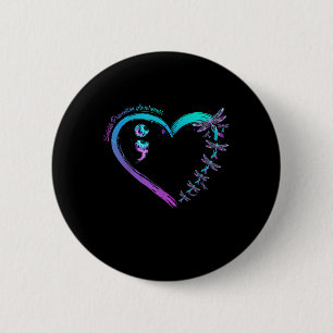 Suizidpräventions-Bewusstsein Libellen-Herz-Liebe Button