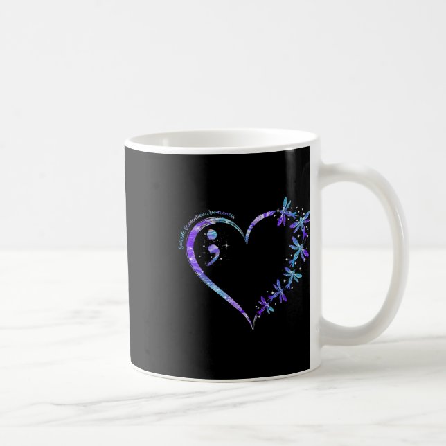 Suizidpräventions-Wochen-Herz Semikolon  Kaffeetasse (Rechts)