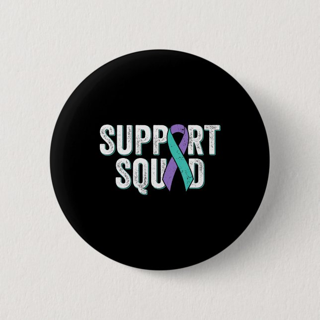 Suizidpräventionsunterstützungskommando - Aquamari Button (Vorderseite)