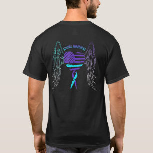 Suizidverhütung Amerikanische Flagge Notlage Suizi T-Shirt