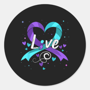 Suizidverhütung - Semicolon Suicide Awareness R Runder Aufkleber