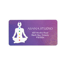 Sukhasna Pose Lila Mandala Chakra Adressenmarken