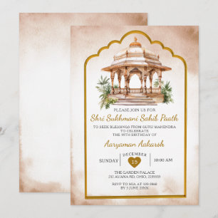 Sukhmani Sahib Paath Indian Hindu Gold Birthday Einladung