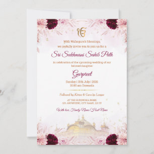 Sukhmani Sahib Path Einladung (Digital & Gedruckt)
