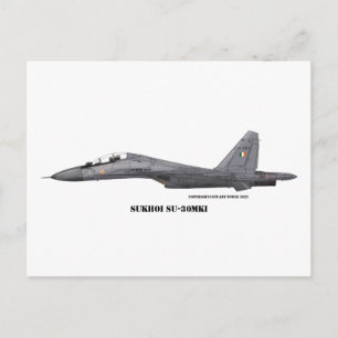 Sukhoi SU-30MKI Postkarte