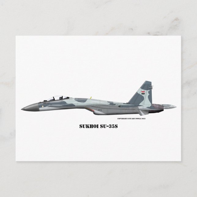 Sukhoi SU-35S Postkarte (Vorderseite)