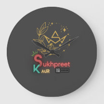 Sukhpreet Kaur Custom Wall Clock | Elegantes Desig