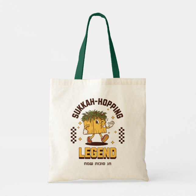 Sukkah-Hopping Legend Shirt für Sukkot Sameach Tragetasche (Rückseite)