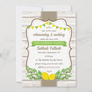 Sukkah Potluck Invitation Sukkot