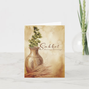 Sukkot-Ernte Herbstsegen Karte