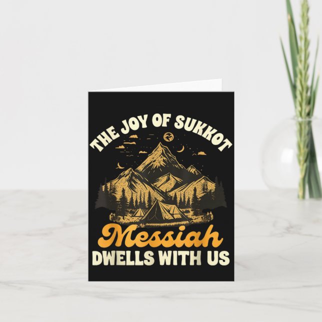 Sukkot Jewihe Joy Of Sukkot Messiah Dwells With Us Karte (Vorderseite)