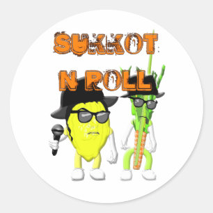 SUkkOT N ROLL Runder Aufkleber