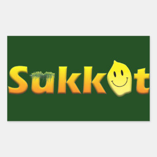 Sukkot Rechteckiger Aufkleber