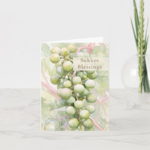 Sukkot-Weintrauben-Segen Karte