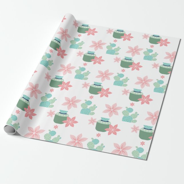 Sukkuläre Pflanze Geschenkpapier (Ungerollt)