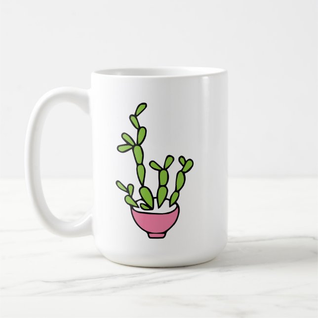 Sukkuläre Pflanze in rosa Planter Kaffeetasse (Links)