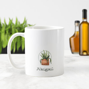 Sukkuläre Pflanze + Name oder Monogramm 🌵 Kaffeetasse