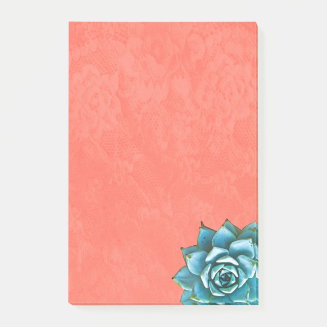 Sukkuläre Wasserfarbe an der Orangenspitze Post-it Klebezettel (Vorderseite)