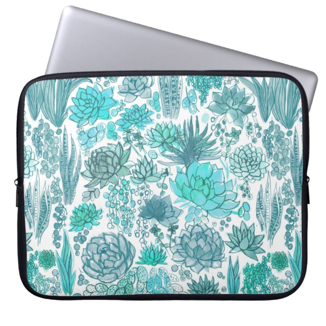 Sukkulärer Garten Laptopschutzhülle (Vorderseite)