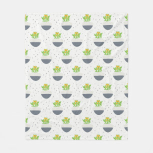 Sukkuläres Kalanchoe Pflanze Mama Muster Fleecedecke