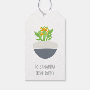 Sukkuläres Kalanchoe Pflanze Mama Muster Geschenkanhänger